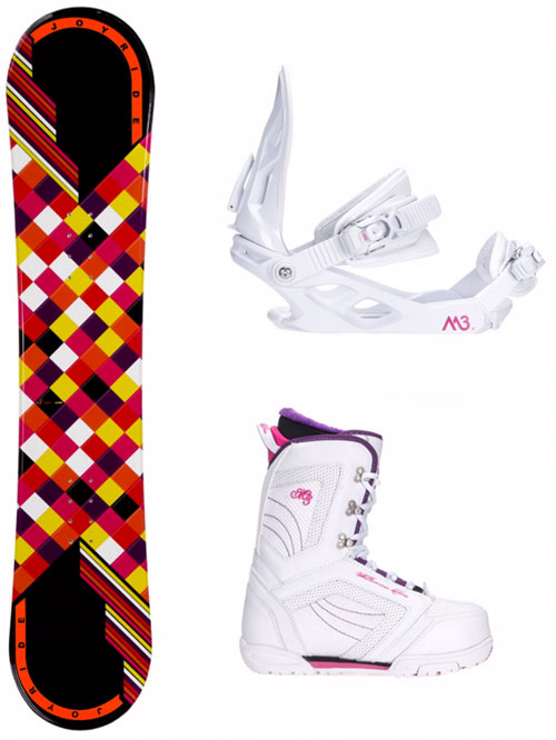 Joyride Checkers Black Cosmo Women's Snowboard Package